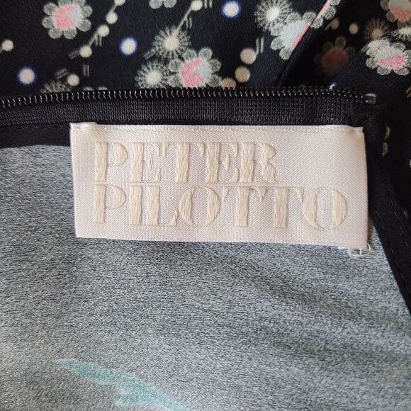 peter pilotto multiprint peplum sleeveless blouse size 6 - Picture 5 of 7